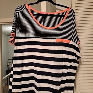 Striped shirt.